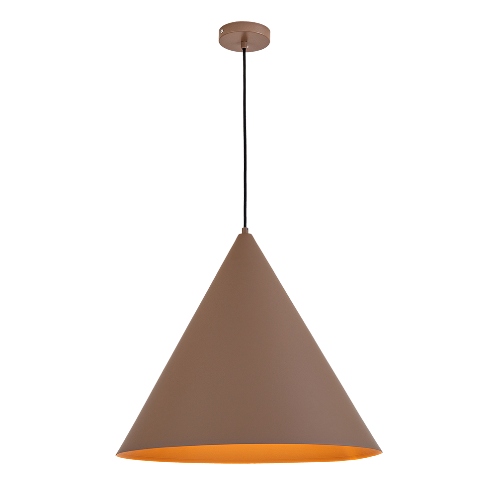 COLGANTE 1xE27 46x40cm KHAKI